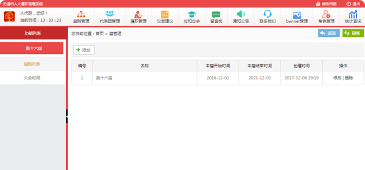 人大履職信息統(tǒng)計(jì)管理