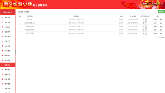 智慧黨建系統(tǒng)后臺之網(wǎng)站設(shè)置